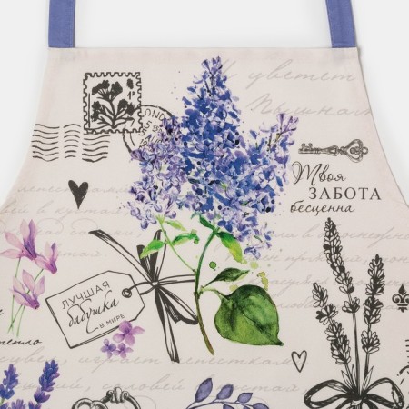Apron "Ethel" beloved grandmother 70x60 cm, 100% cotton, sarzha 190 g/m2-1