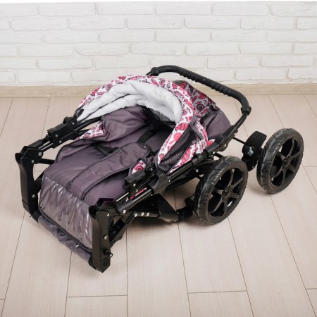 TRANSICAL-transformer "GNU", plastic wheels, shades of pink, MIX drawing-9