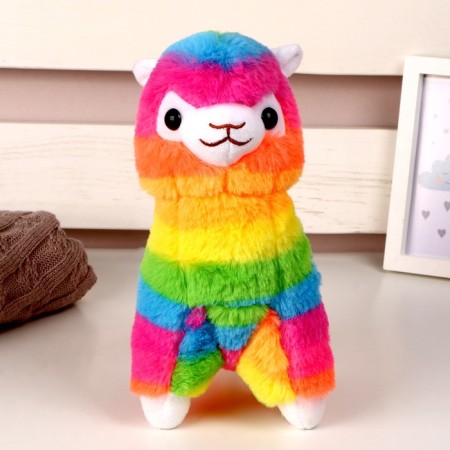 Soft toy "Lama", 25 cm, rainbow color