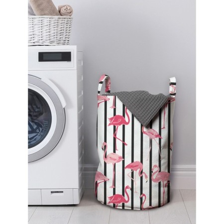 Bold Flamingo storage basket, size 35x50 cm