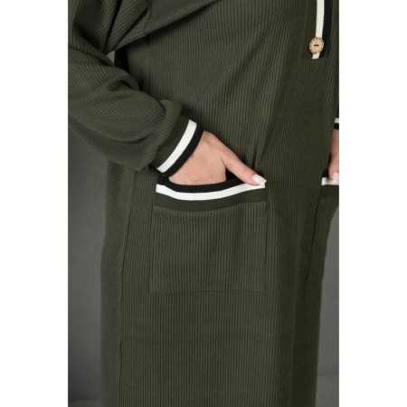 Women's dress, size 48, khaki color-3