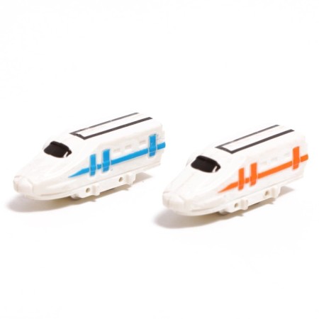 Magnetic track "Funny slides" Trains ", light and sound, works from batteries-6