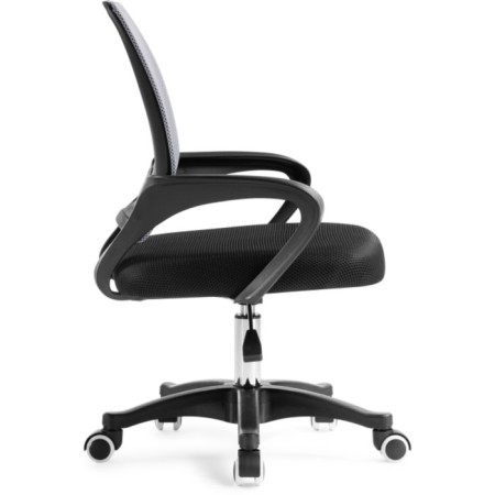 Computer chair Turin black/Light gray plastic/fabric, black/black 60x55x82 cm-3