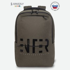 Youth backpack 43 x 29 x 15 cm, Grizzly, ergonomic back, laptop department, khaki