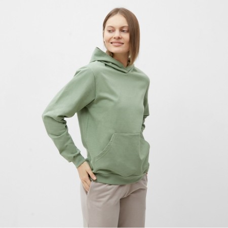 Women's sweatshirt was launched, olive color, size 50-2