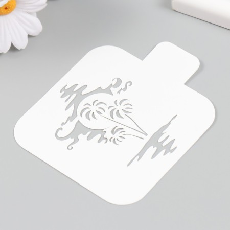 Plastic stencil "palm trees" 9x9 cm-1