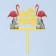 Topper "Happy Birthday. Flamingo "