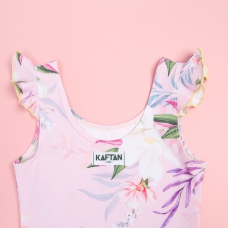Children's swimsuit KAFTAN "Flowers", height 122-128 cm, pink-7