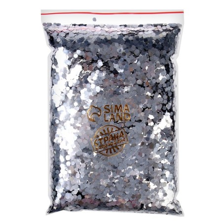 Filler for the ball "Confetti-Stegon", 4 mm, silver color, 100 g-2