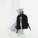 School textile school backpack with a white ribbon, 38x29x11 cm, black color, lightning department