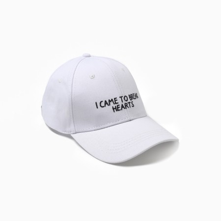 Women's cap with embroidery Mist Hearts, White, p. 56-58-3