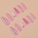 Bows, 12 pcs, with adhesive plates, ballerina, white/pink color, 12 pcs.