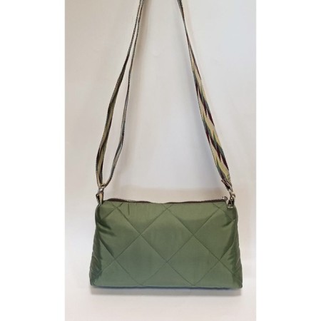 Bag Melodia lux khaki quilted fabric art. 214-051-000-3