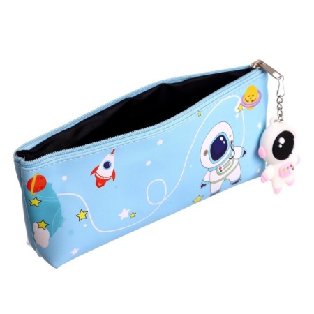 School Penal on a zipper, with a suspension, "astronaut", mix-5