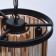 Goslar chandelier, 3x60W E14, black color, gold