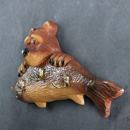 Broat "Bear with fish" 22x44cm-6