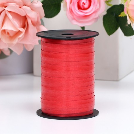 Tape for decor and gifts, scarlet, 0.5 cm x 250 m