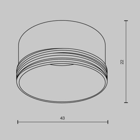 Decorative ring for Focus LED 5W, 43x43x22 mm, white-3