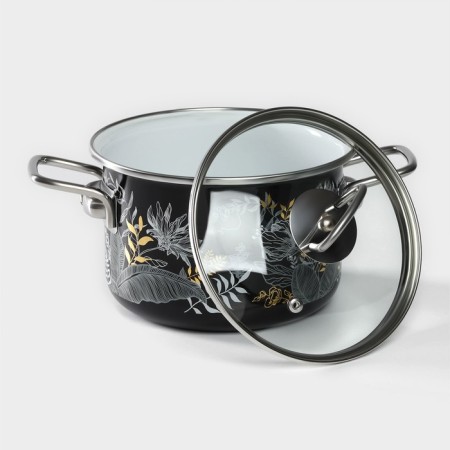 Magia pan, 2 l, glass cover, induction, black-1