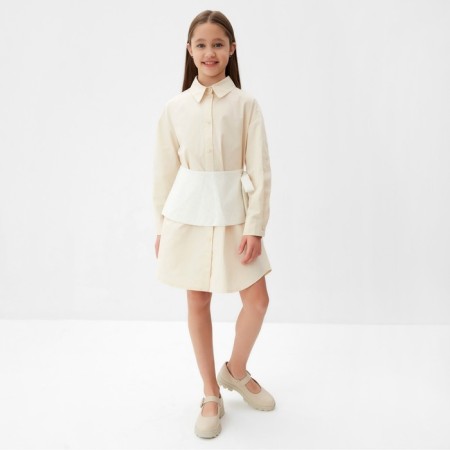 Юбка(баска) для девочки MINAKU: PartyDress, цвет белый, рост 152 см-6