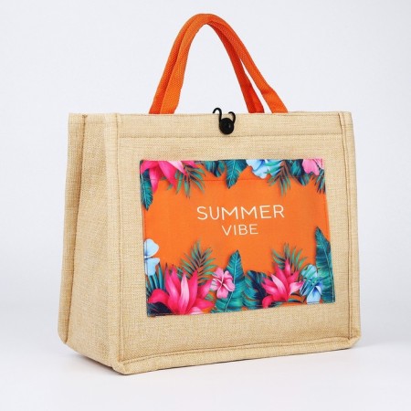 Bag Women's Beach "Summer Vaib", 35x30x14 cm-2