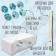 Excavations "Beads for Bracelet", 6 beads-charts, blue color