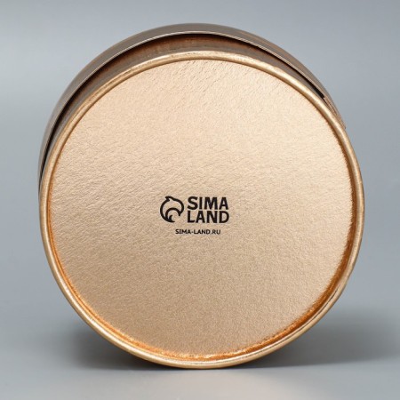Makarun box, confectionery packaging tube with a window, “gold”, 12 x 12 x 5 cm-2
