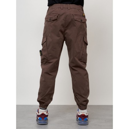 Cargo jeans men, size 44, brown color-7