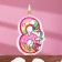Candle in the cake "Unicorn with a ball", number 8, pink, 6.5 cm