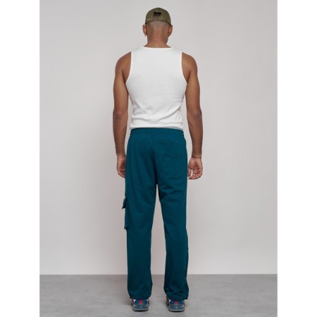 Sports male trousers, size 48, blue color-3