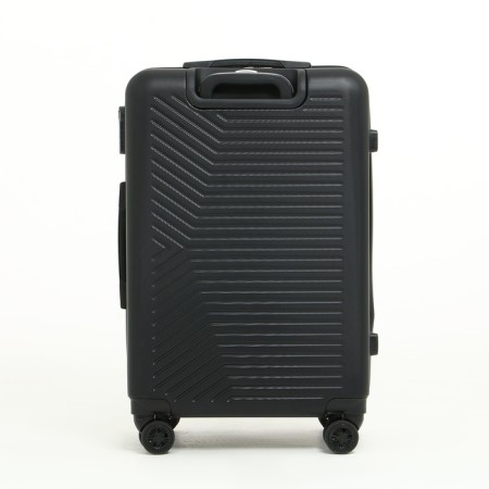 Average suitcase 24 "on a zipper, code lock, 4 wheels, black color-2