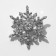 New Year! Brooch "Snowflake" fluffy, mini, white color in silver
