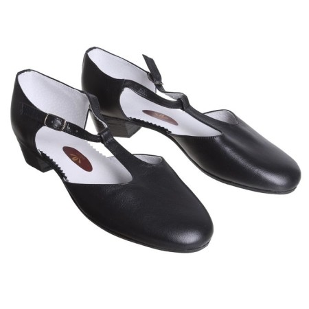 Women's tutorial shoes, insole length 23.5 cm, black color