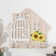 Hooks decorative wood "house with a bird cage" 3.8x29.5x26 cm
