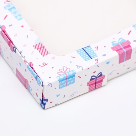 Self -assembly box, "gifts", 16 x 16 x 3 cm-4