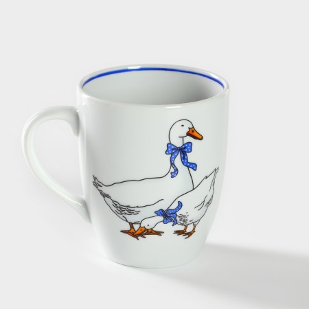Porcelain set for breakfast "geese", 3 items-4