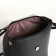 City backpack of artificial leather with lightning, black color