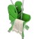 A bucket on wheels with universal spin, 31 l, green color