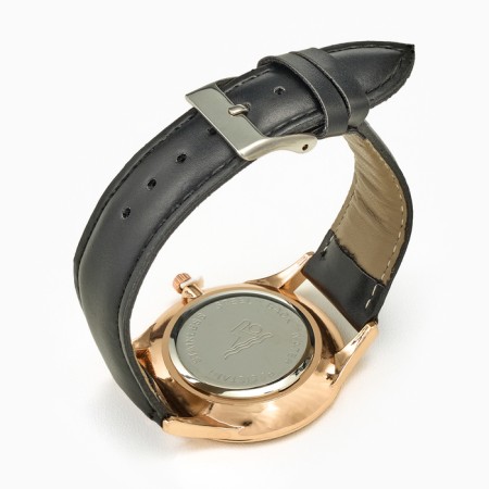 Men's watch male Bolingdun, D = 4 cm, eco -leather, black-2