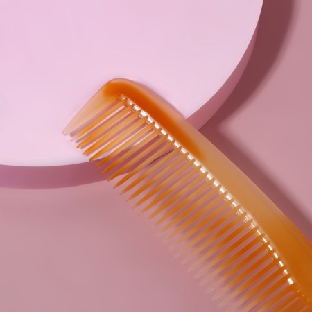 Combined comb, 20 × 4 cm, amber color-1