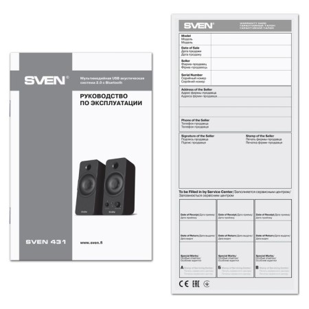 Speakers Sven 431 2.0 black 6W bt-4