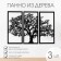 Nast -wall decor, panel for the interior "tree", 3 modules 57 x 27 cm