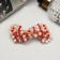 Hair hair clip "Hee" wave, 9 cm, white-red