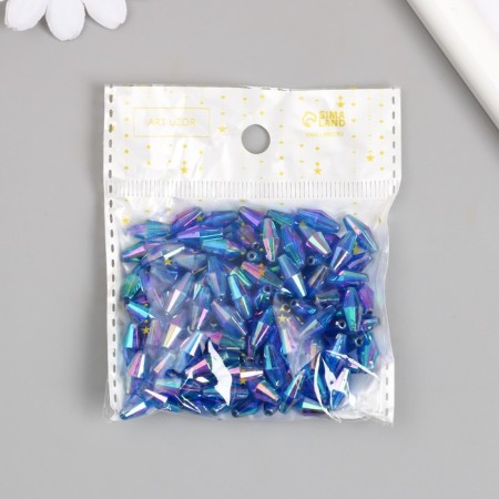Beads for creativity Plastic "Rhombus Crystal Hologography" Set 20 grams 0.6x0.6x1.2 cm-3