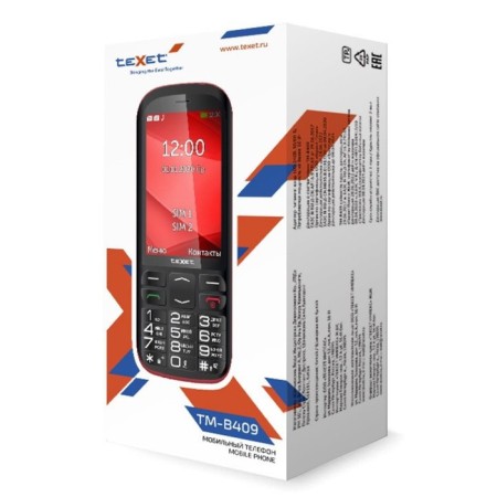 Cell phone Texet TM-B409 Black Red-3