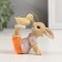 Souvenir Polystone Suspension "Bunny with a yellow chick" 7.5x5x7 cm