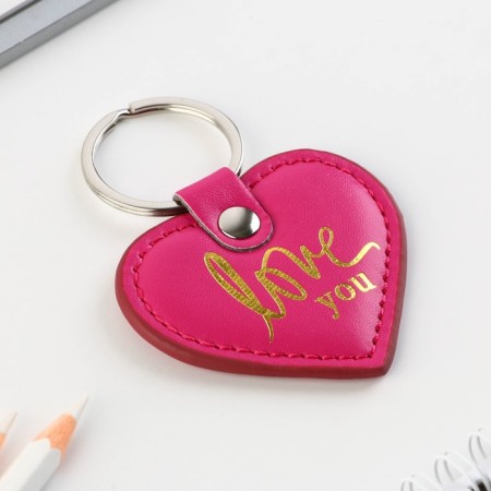Kezzle keychain to the leatherette "I love", 8.5 x 6 cm-2