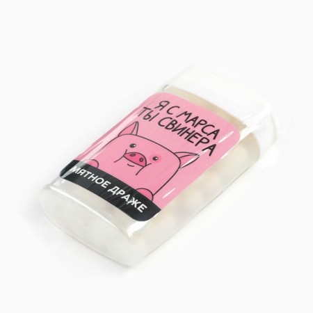 Drage sweets in the bank "You are a pig", mint, 18 g-4