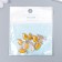 Decor for creativity metal, enamel "Leaf with a branch" Orange 0.8x2 cm