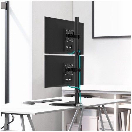 Table bracket for 2 monitors Onkron D208FS Black-2